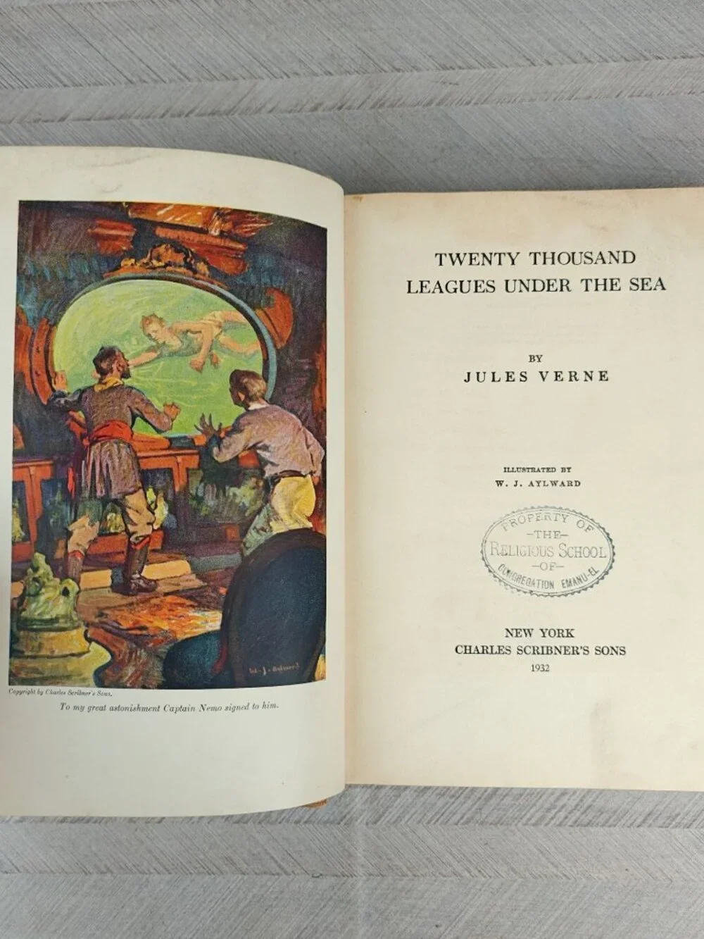 Twenty Thousand Leagues Under The Sea Jules Verne Hardcover 1932 Sci-Fi